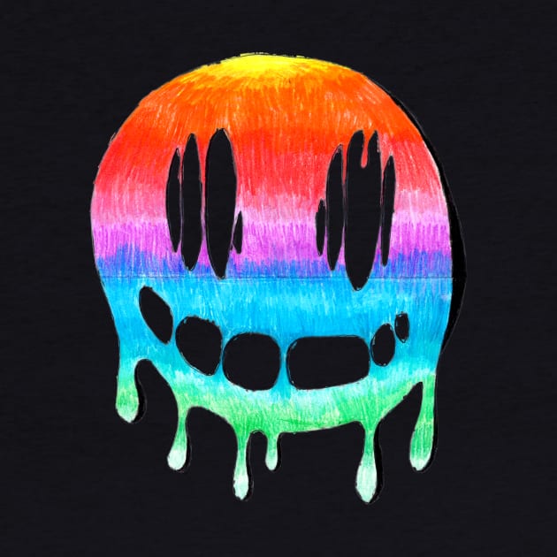 Smiley face metling (rainbow / multicolor) by Axele's super-cool-store